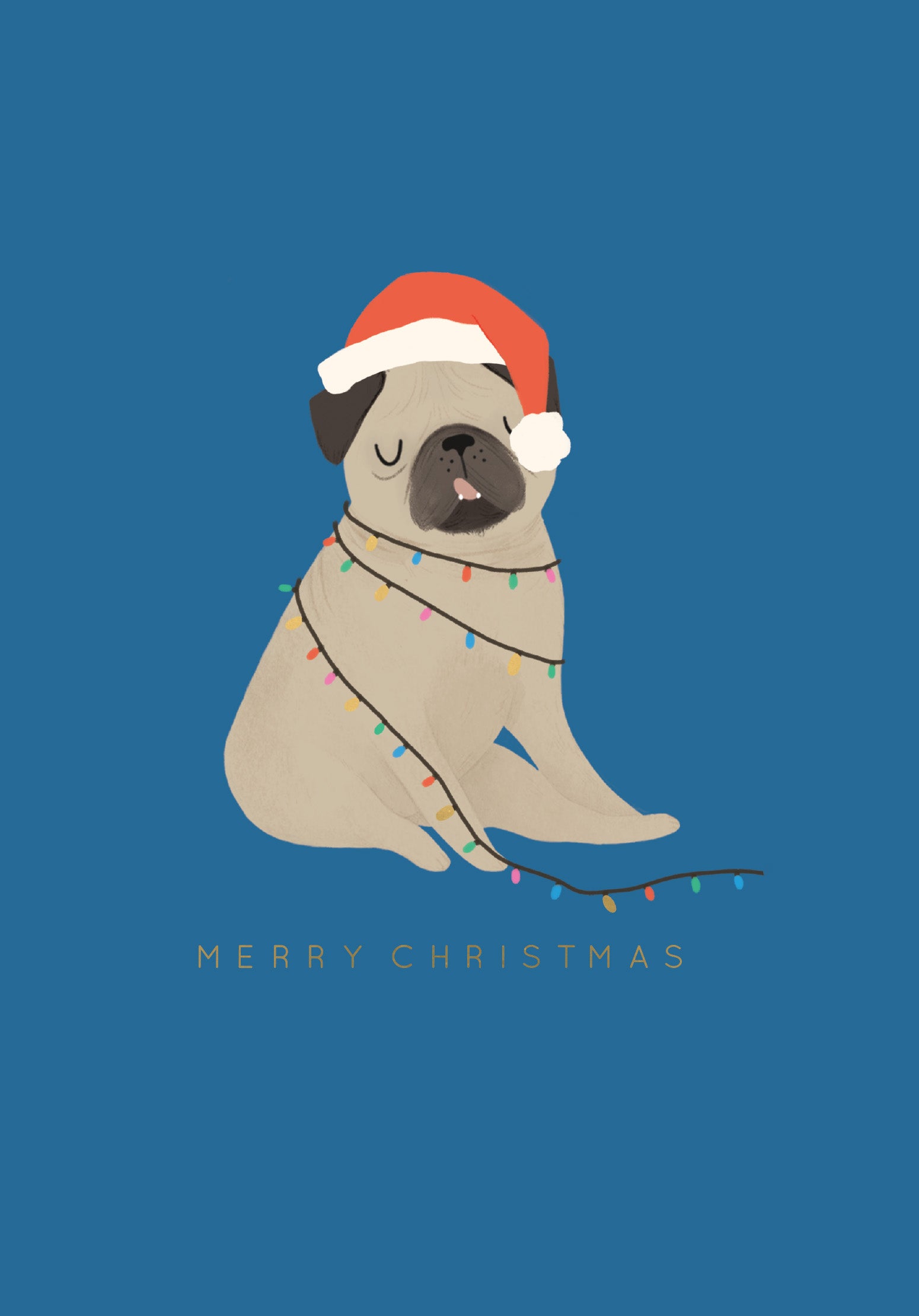 Christmas 23 Greeting Card - Christmas Pug